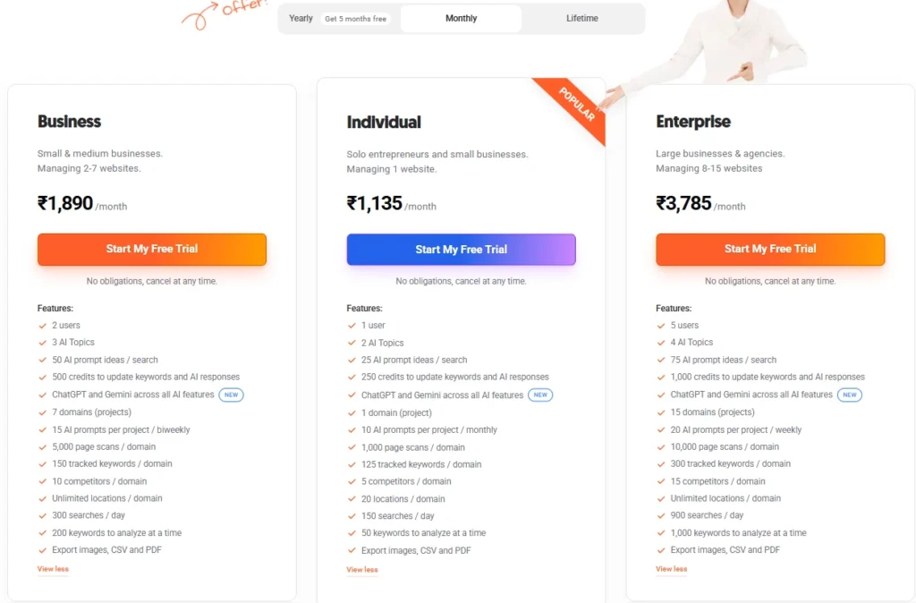 Ubersuggest Monthly Plan