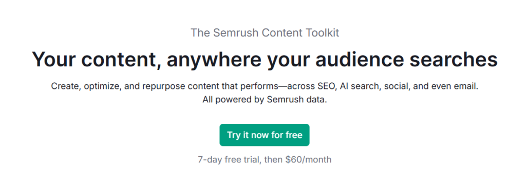 Semrush Content Marketing Tools