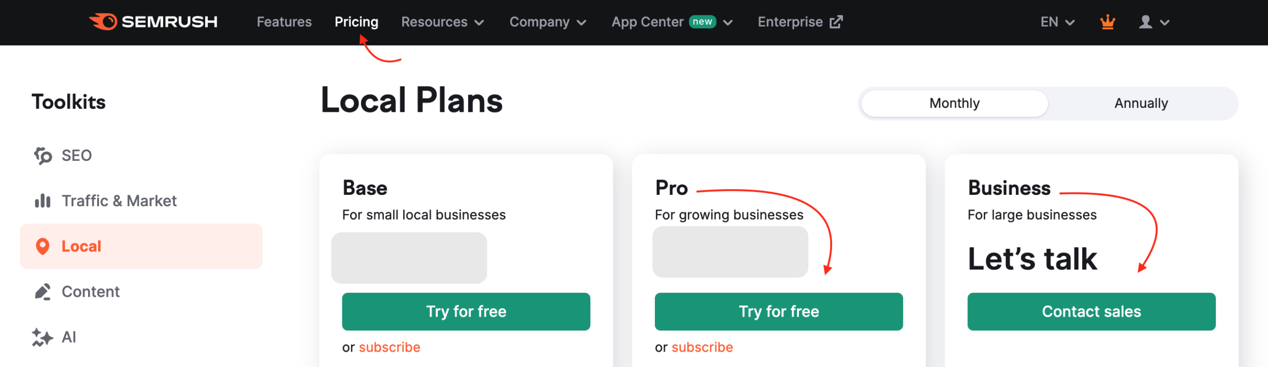 semrush Listing Management API