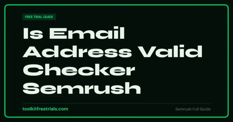Is Email Address Valid Checker Semrush