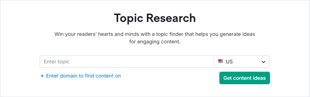 Semrush Topic Research